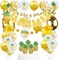 Gold Glitter Pineapple Party Decorations – Summer Pineapple Garland Banner, Latex & Foil Balloons, Cupcake Toppers for Bachelorette, Birthday & Luau Parties